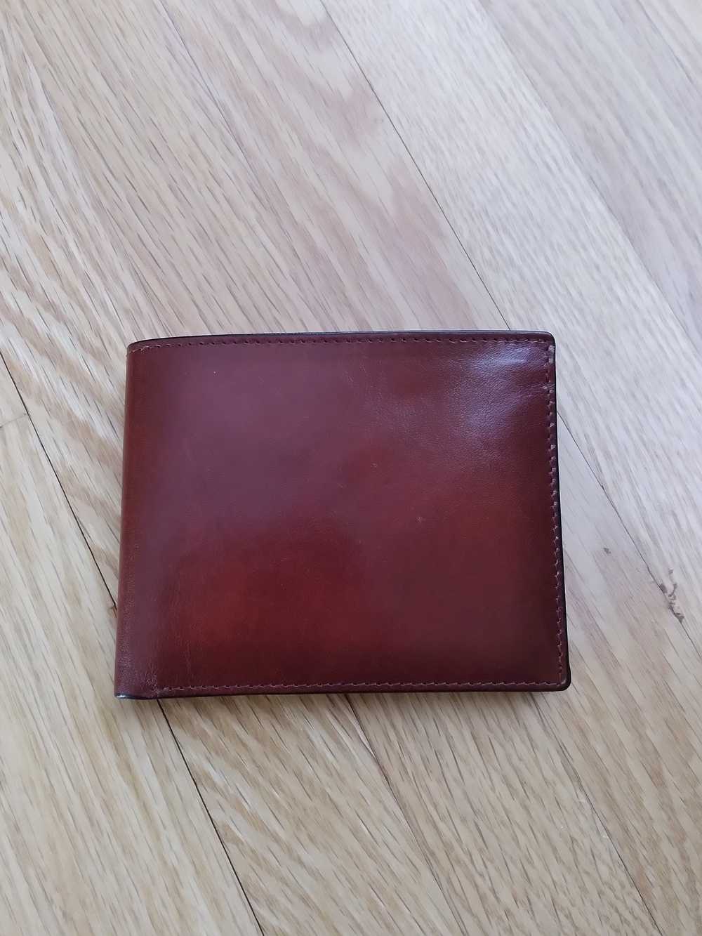 Brown Leather Bi-Fold Wallet for Men, Made in Europe